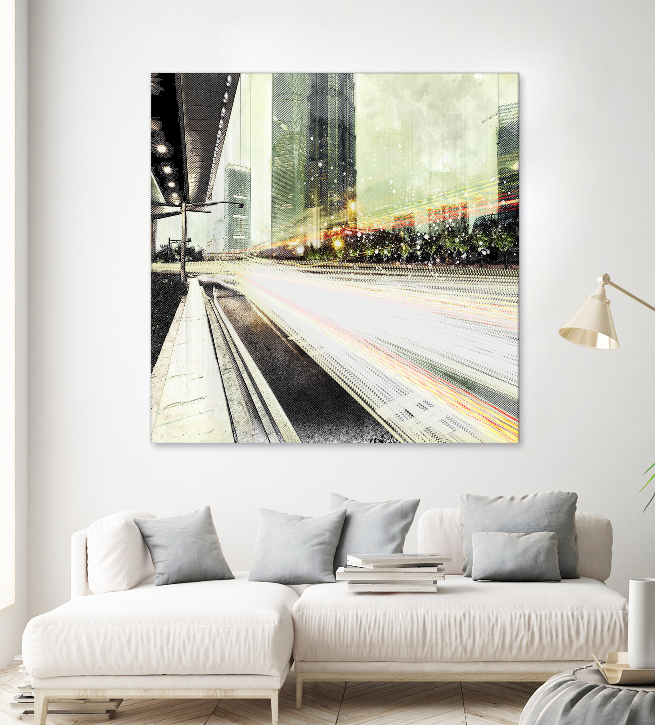 Tokyo Lights by Vin Zzep on GIANT ART - white digital painting