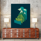 How to Build a Landscape by Wayne Minnis on GIANT ART - blue digital drawing