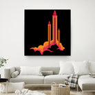 Liftoff! by Wayne Minnis on GIANT ART - orange digital drawing