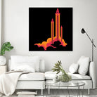 Liftoff! by Wayne Minnis on GIANT ART - orange digital drawing