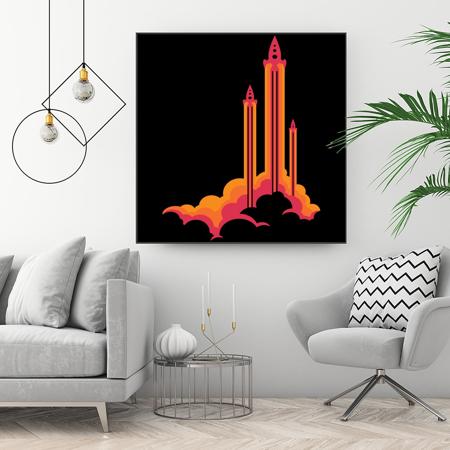 Liftoff! by Wayne Minnis on GIANT ART - orange digital drawing