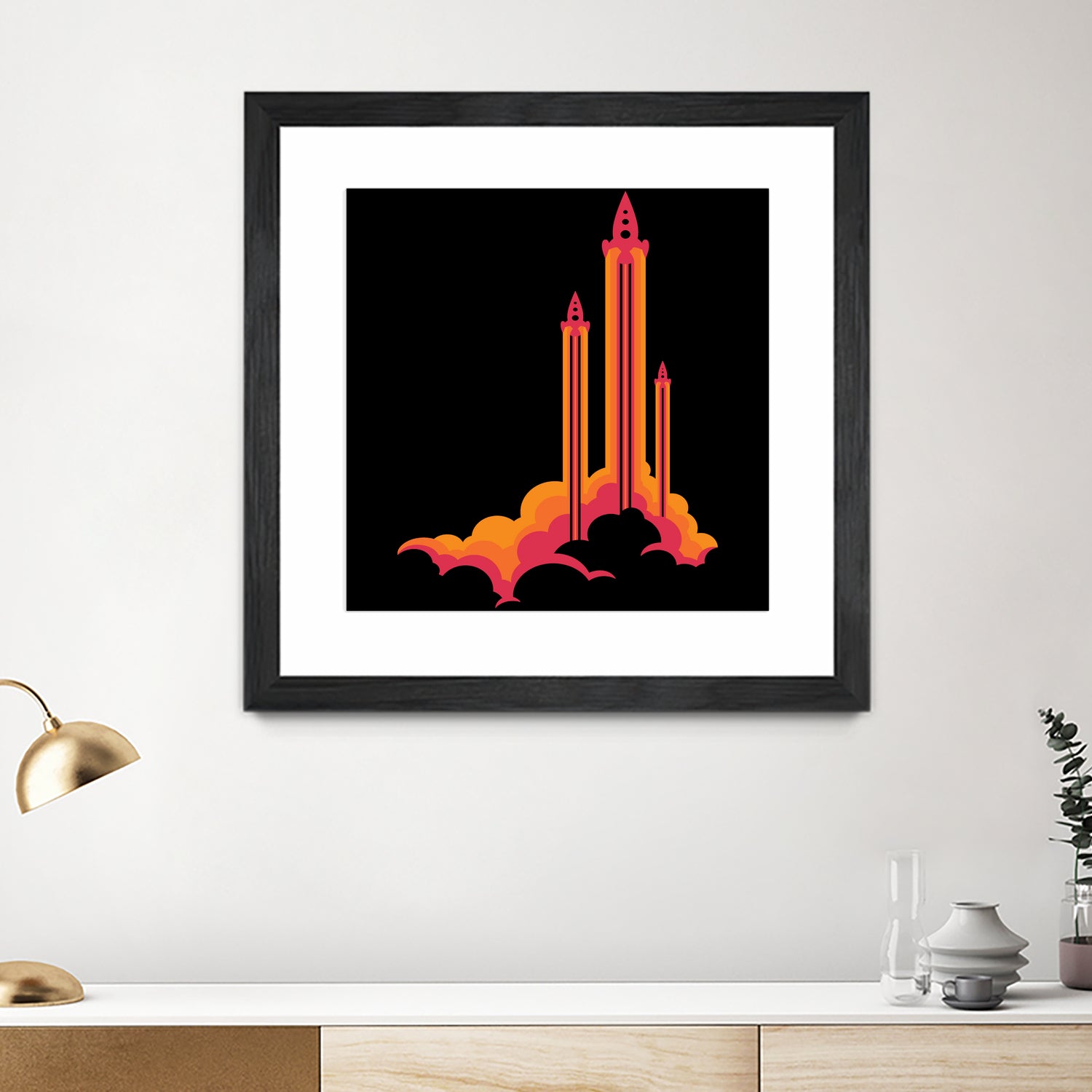 Liftoff! by Wayne Minnis on GIANT ART - orange digital drawing