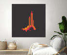 Liftoff! by Wayne Minnis on GIANT ART - orange digital drawing