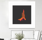 Liftoff! by Wayne Minnis on GIANT ART - orange digital drawing