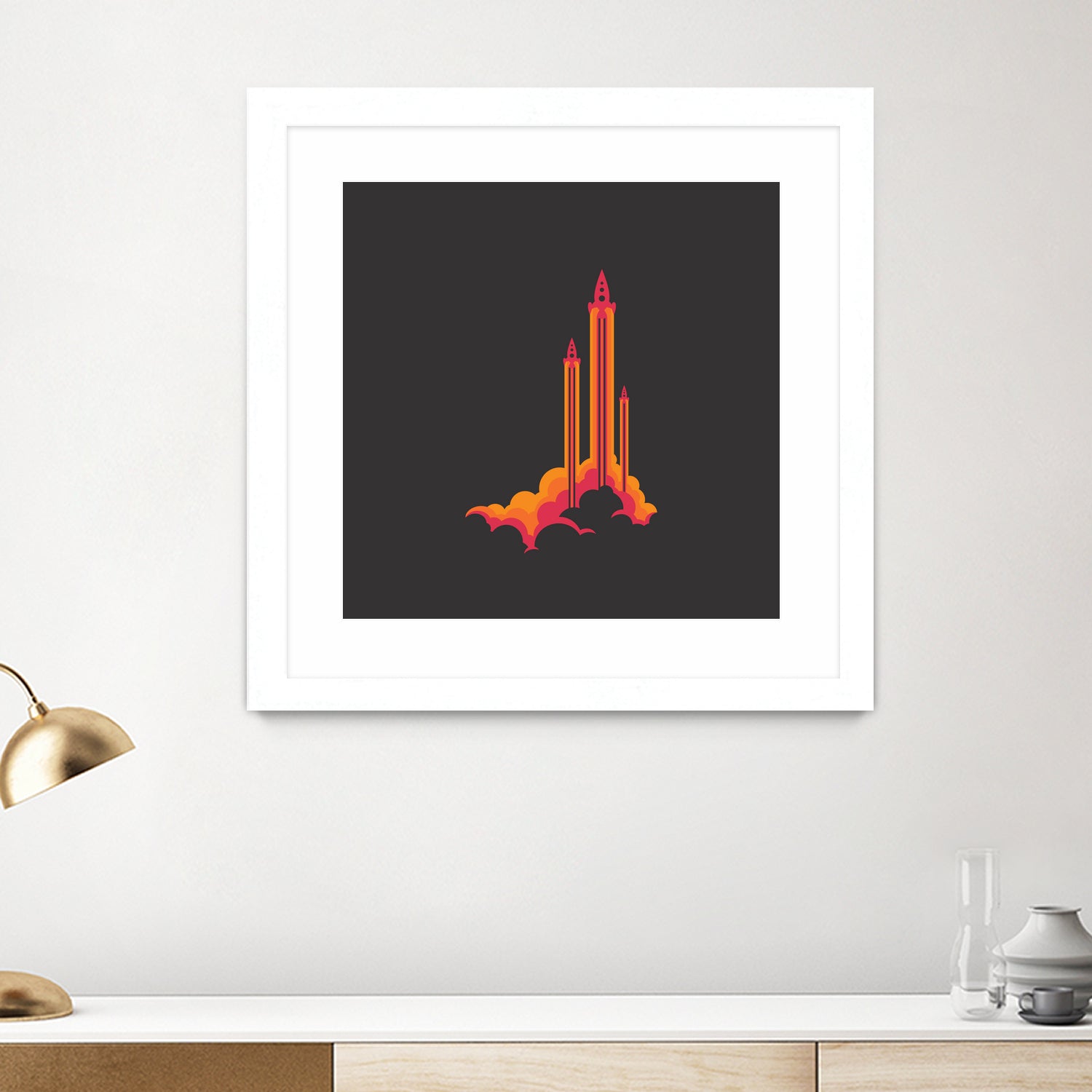 Liftoff! by Wayne Minnis on GIANT ART - orange digital drawing