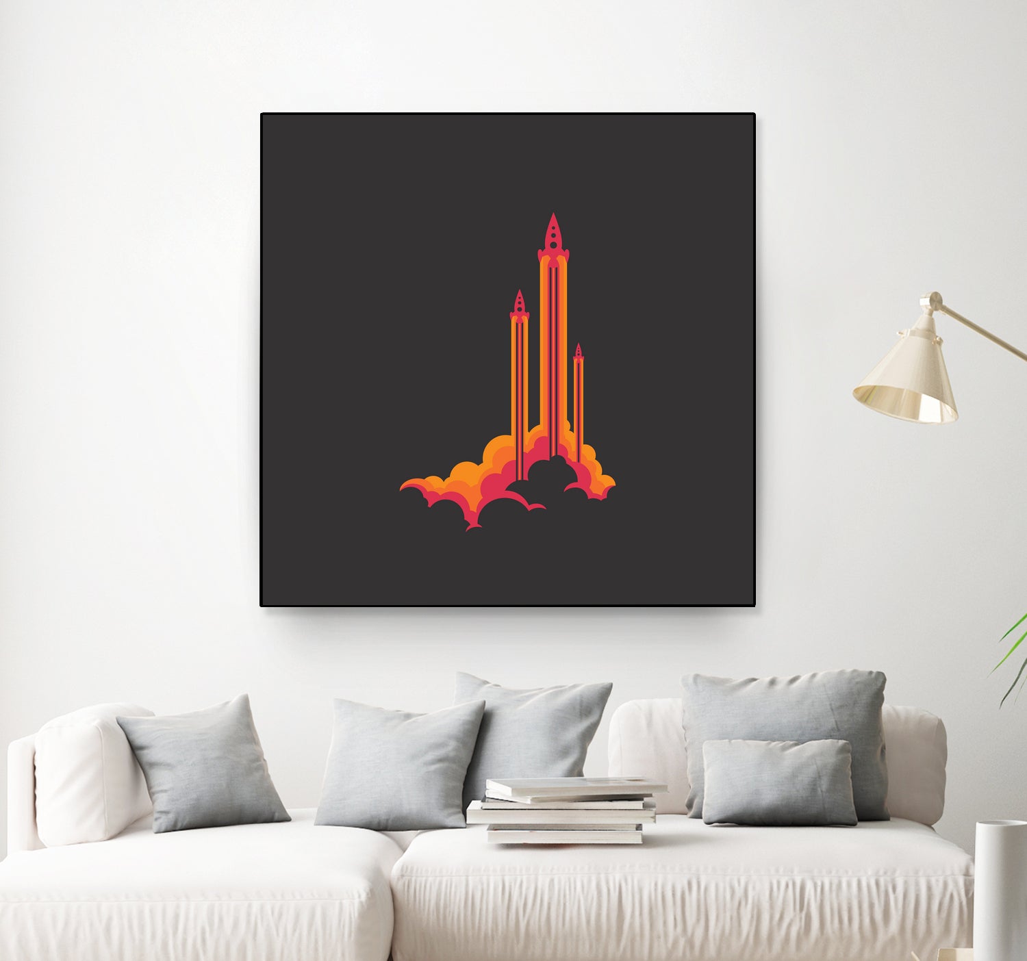 Liftoff! by Wayne Minnis on GIANT ART - orange digital drawing