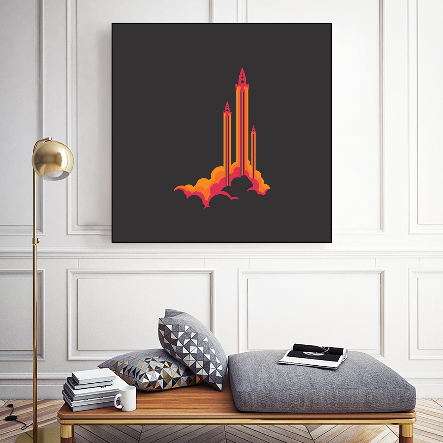 Liftoff! by Wayne Minnis on GIANT ART - orange digital drawing