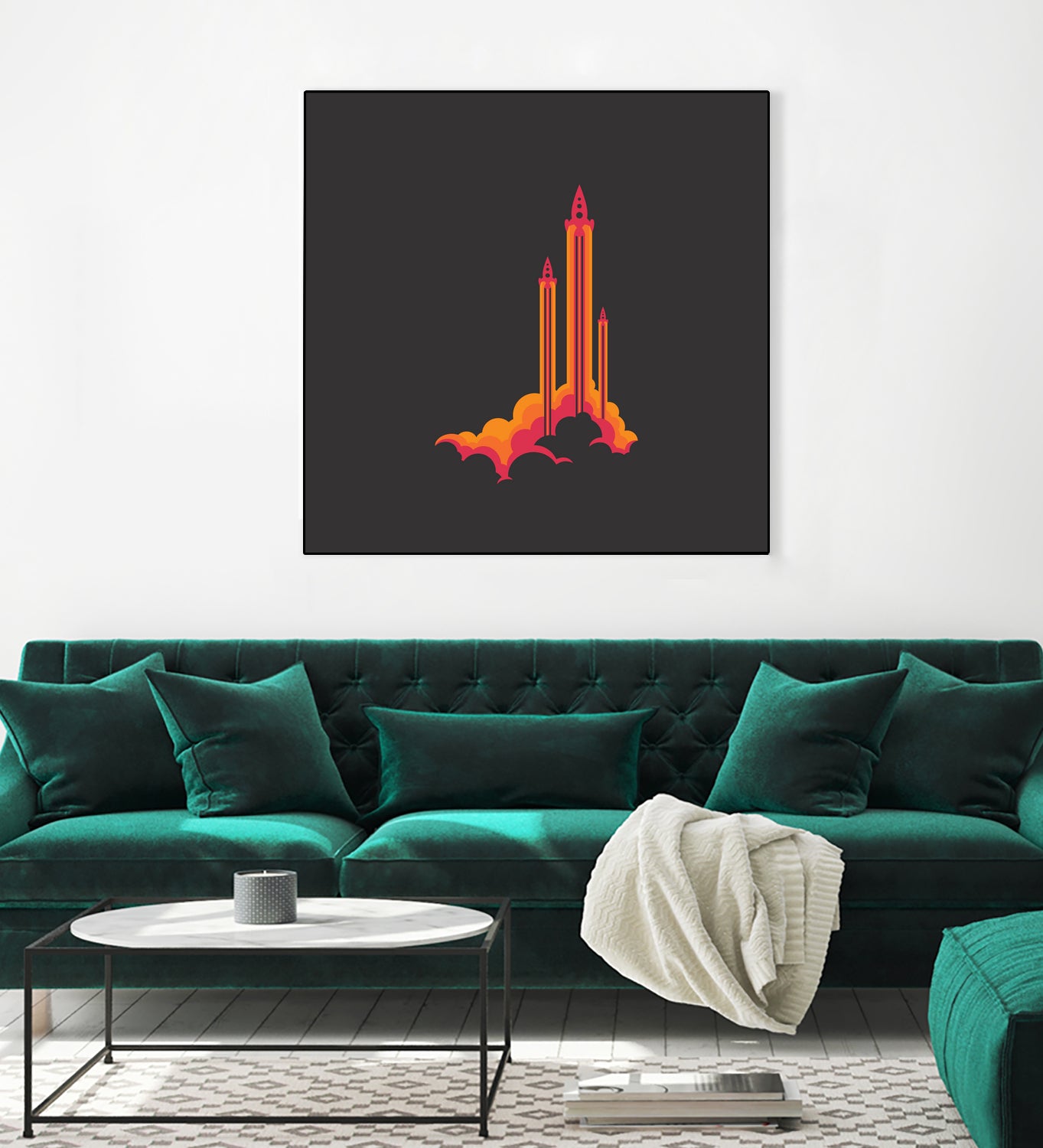 Liftoff! by Wayne Minnis on GIANT ART - orange digital drawing