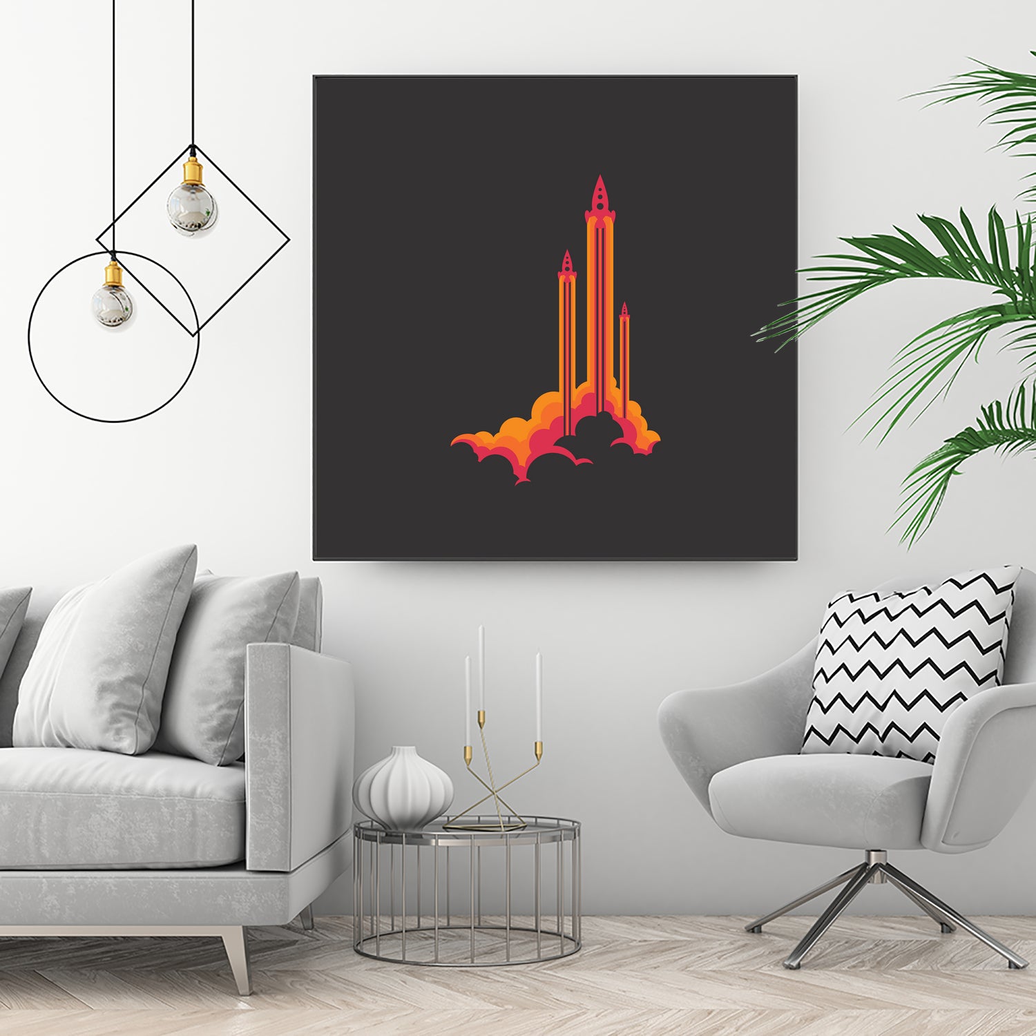 Liftoff! by Wayne Minnis on GIANT ART - orange digital drawing