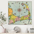 Vintage Map of Cape Cod by Adam Shaw on GIANT ART - white photo illustration