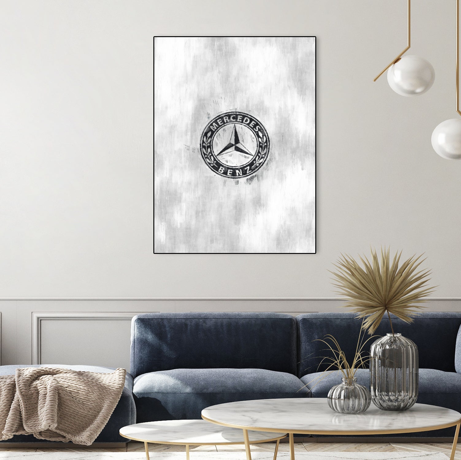 Mercedes-Benz logo sketch by Jurijs Permanickis on GIANT ART - gray digital painting