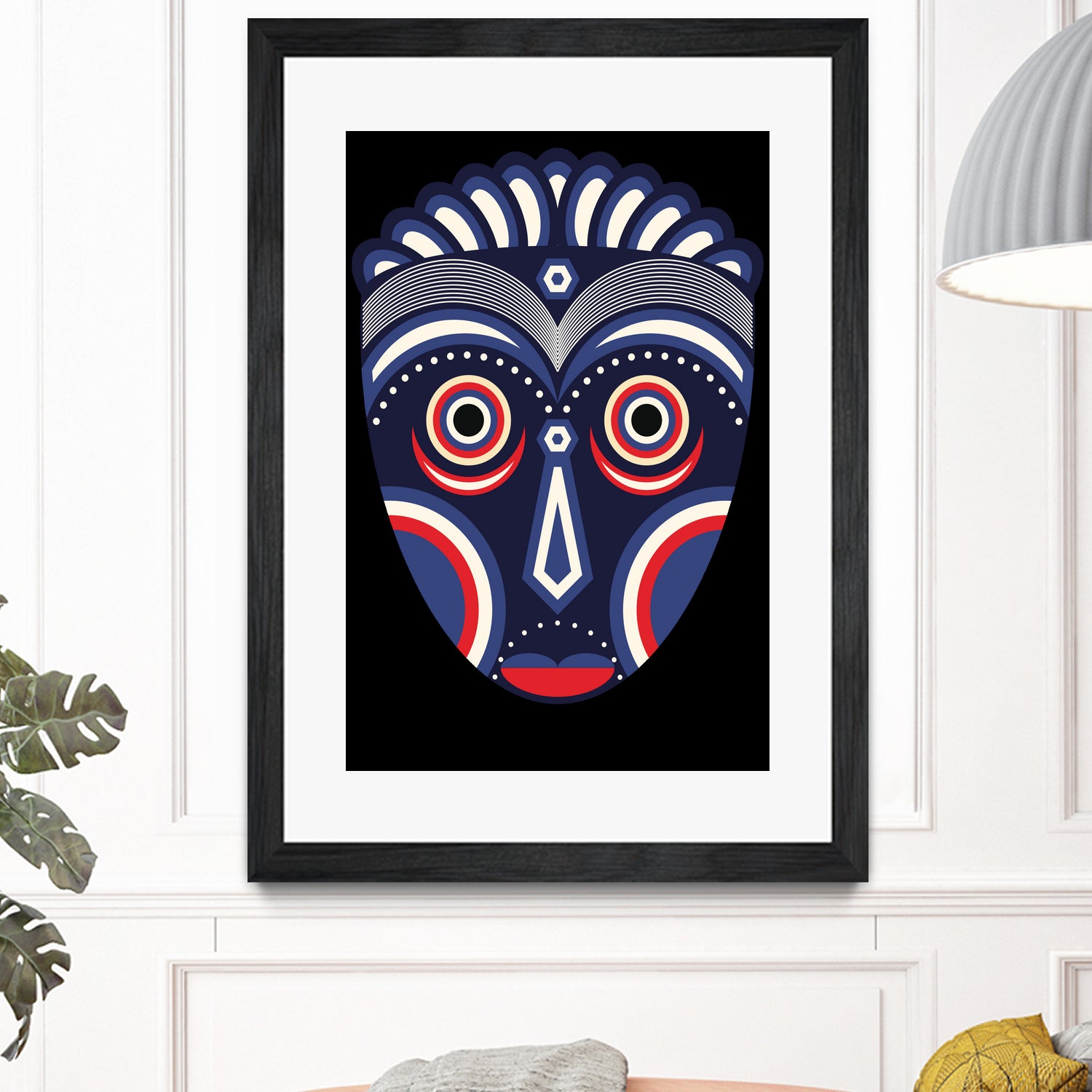 Lulua Ethnic Tribal Mask by TM Selvam on GIANT ART - white digital painting