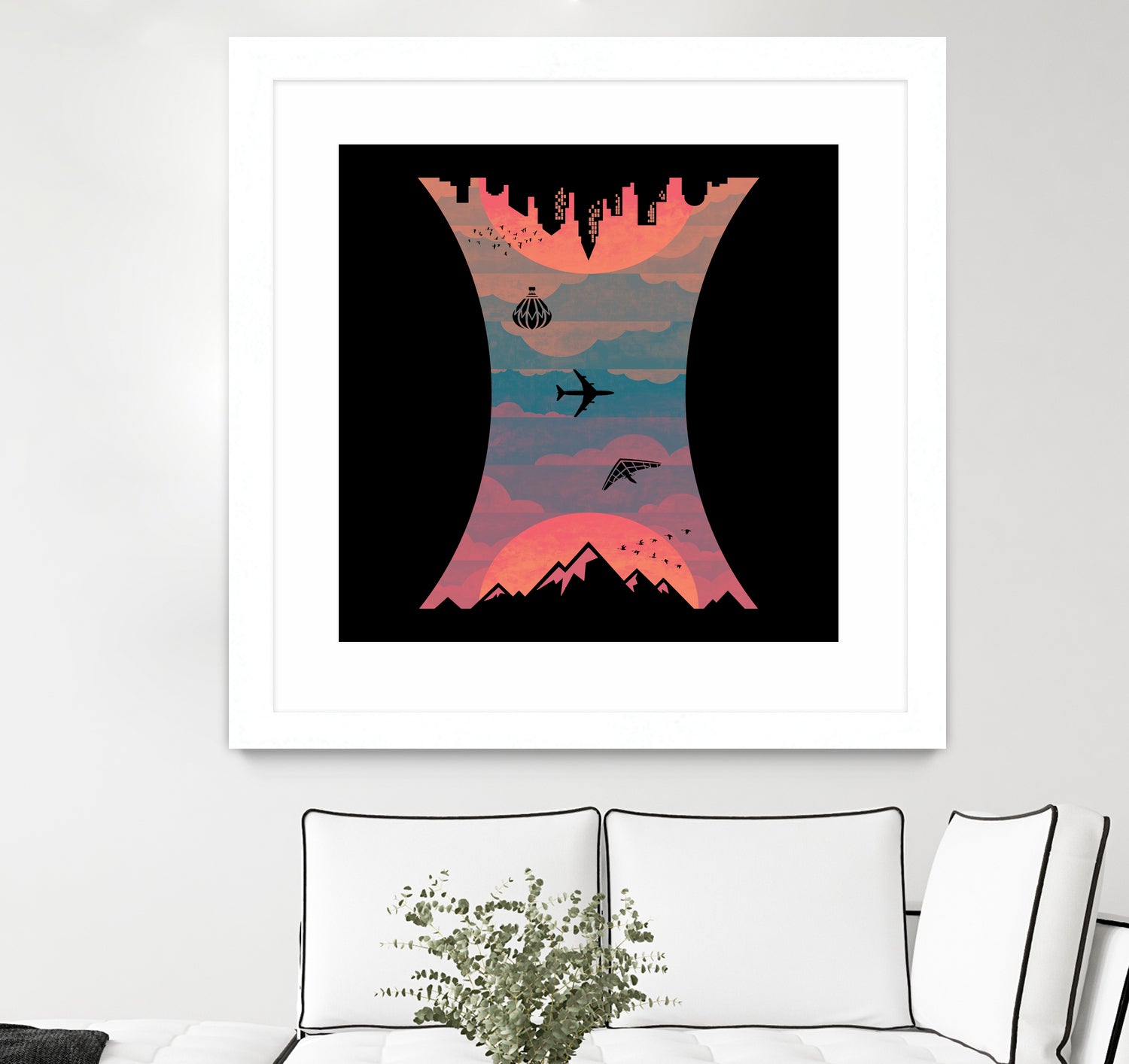 Sunrise / Sunset by Wayne Minnis on GIANT ART - blue digital drawing