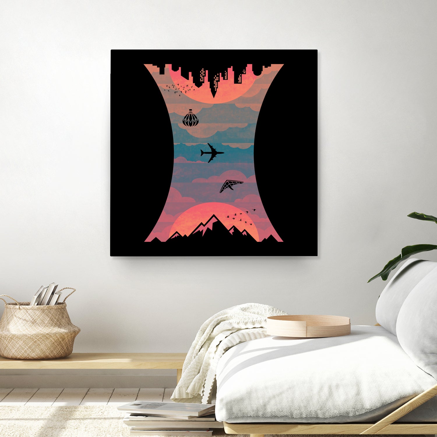 Sunrise / Sunset by Wayne Minnis on GIANT ART - blue digital drawing