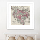 Vintage Map of Greece (1865) by Adam Shaw on GIANT ART - white photo illustration