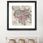 Vintage Map of Greece (1865) by Adam Shaw on GIANT ART - white photo illustration