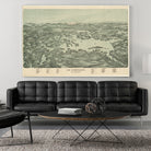 Vintage Map of Lake Winnipesaukee (1903) by Adam Shaw on GIANT ART - white photo illustration