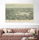 Vintage Map of Lake Winnipesaukee (1903) by Adam Shaw on GIANT ART - white photo illustration