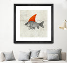 Goldfish with a Shark Fin by Vin Zzep on GIANT ART - white digital painting