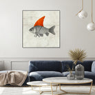 Goldfish with a Shark Fin by Vin Zzep on GIANT ART - white digital painting