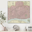 Vintage Map of Detroit Michigan (1901) by Adam Shaw on GIANT ART - white photo illustration