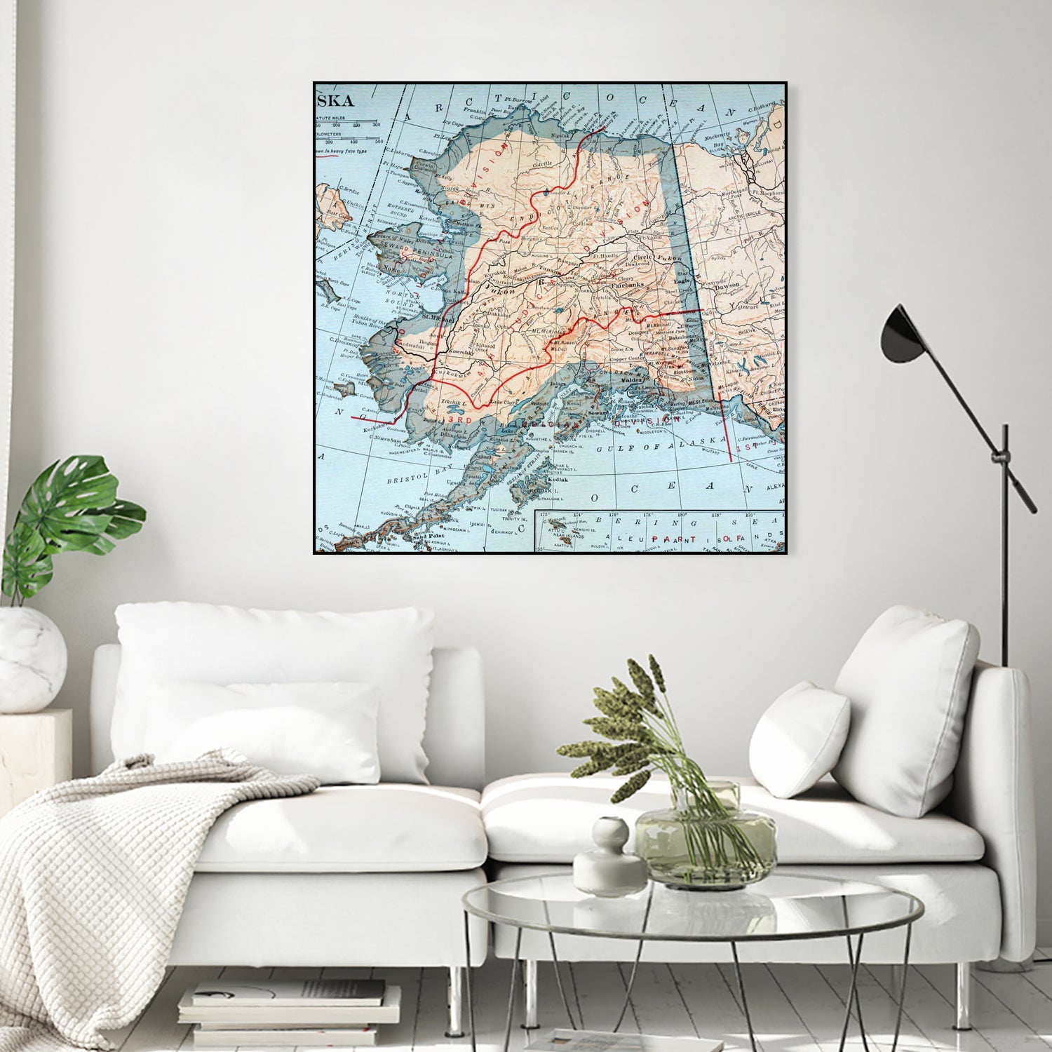 Vintage Map of Alaska (1921) by Adam Shaw on GIANT ART - white photo illustration