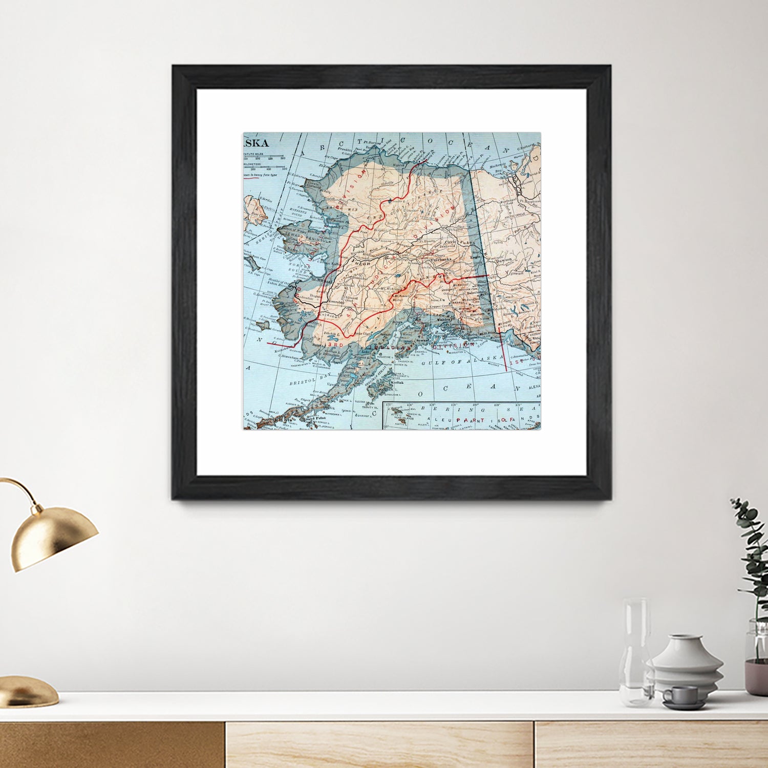 Vintage Map of Alaska (1921) by Adam Shaw on GIANT ART - white photo illustration