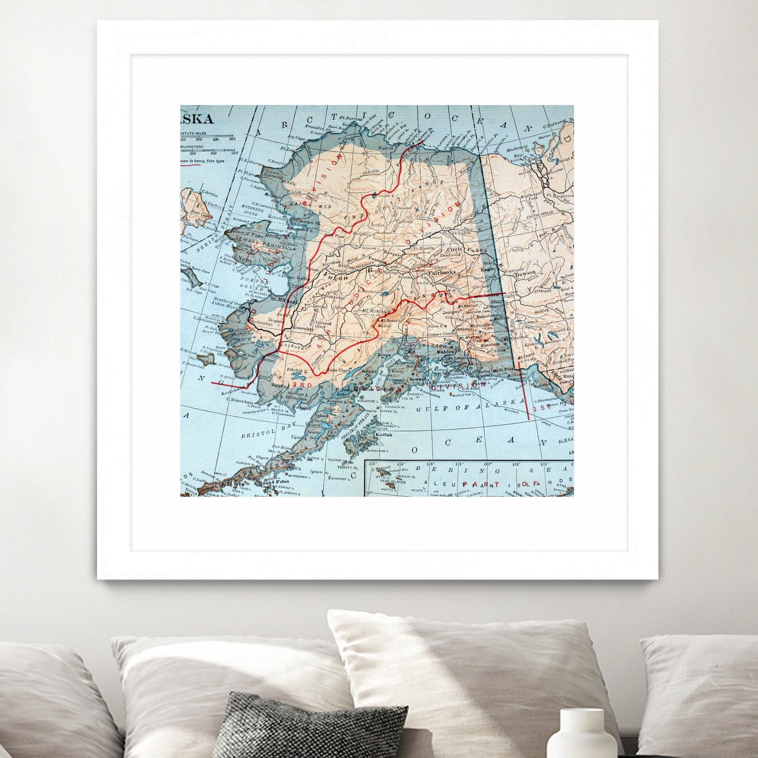 Vintage Map of Alaska (1921) by Adam Shaw on GIANT ART - white photo illustration