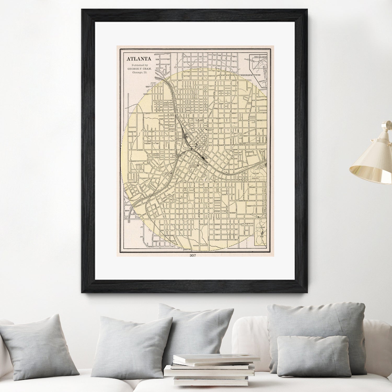 Vintage Map of Atlanta Georgia (1901) by Adam Shaw on GIANT ART - white photo illustration