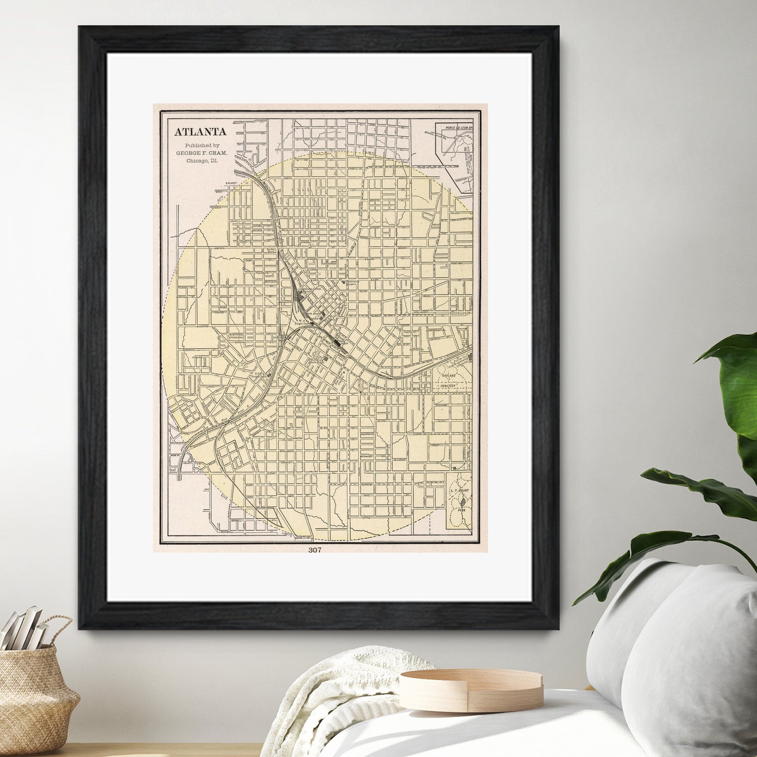 Vintage Map of Atlanta Georgia (1901) by Adam Shaw on GIANT ART - white photo illustration