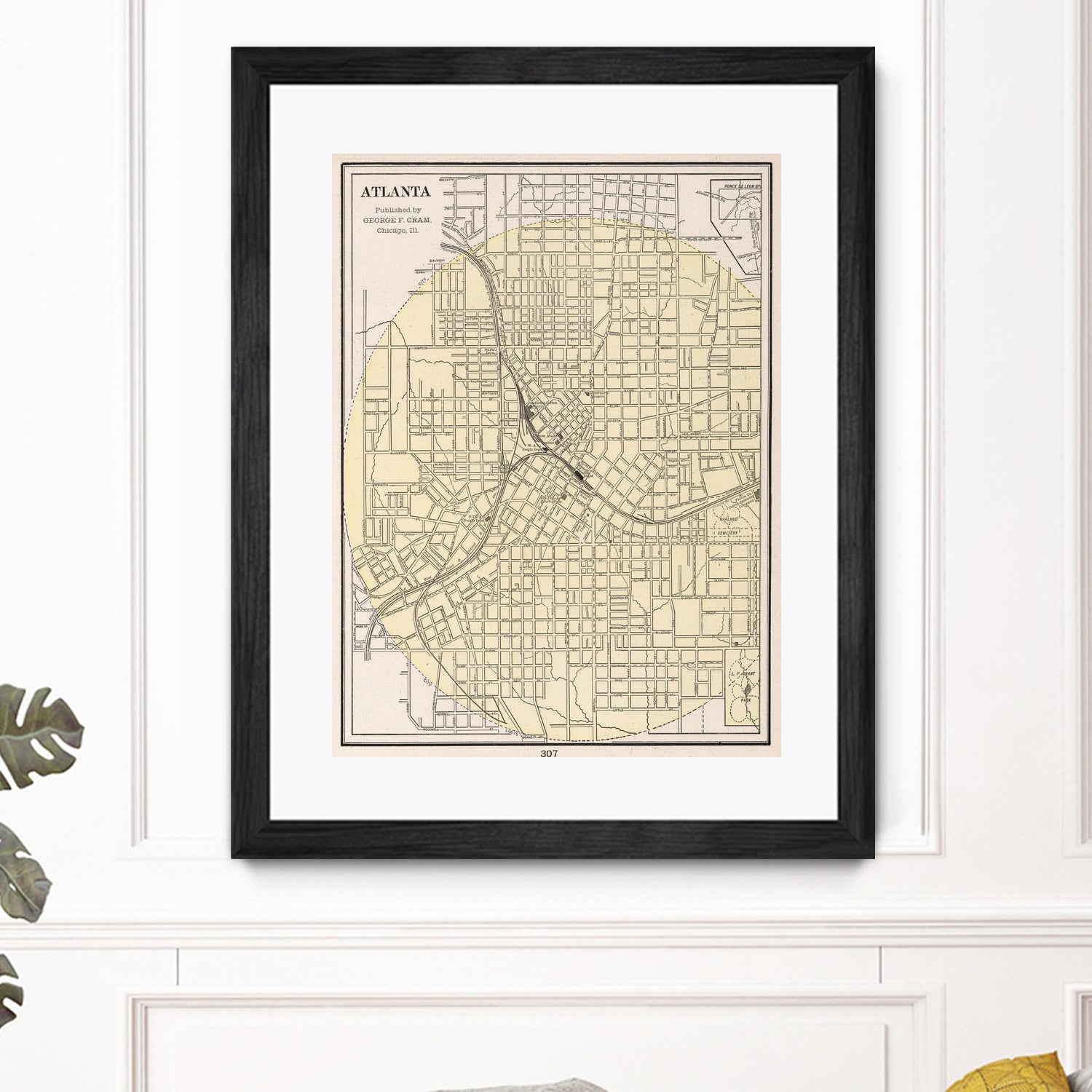 Vintage Map of Atlanta Georgia (1901) by Adam Shaw on GIANT ART - white photo illustration