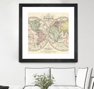 Vintage Map of The World (1856) by Adam Shaw on GIANT ART - white photo illustration