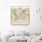 Vintage Map of The World (1856) by Adam Shaw on GIANT ART - white photo illustration