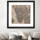 Vintage Map of Lower Manhattan (1847) by Adam Shaw on GIANT ART - white photo illustration