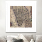 Vintage Map of Lower Manhattan (1847) by Adam Shaw on GIANT ART - white photo illustration