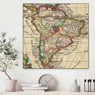 Vintage Map of South America (1747) by Adam Shaw on GIANT ART - white photo illustration