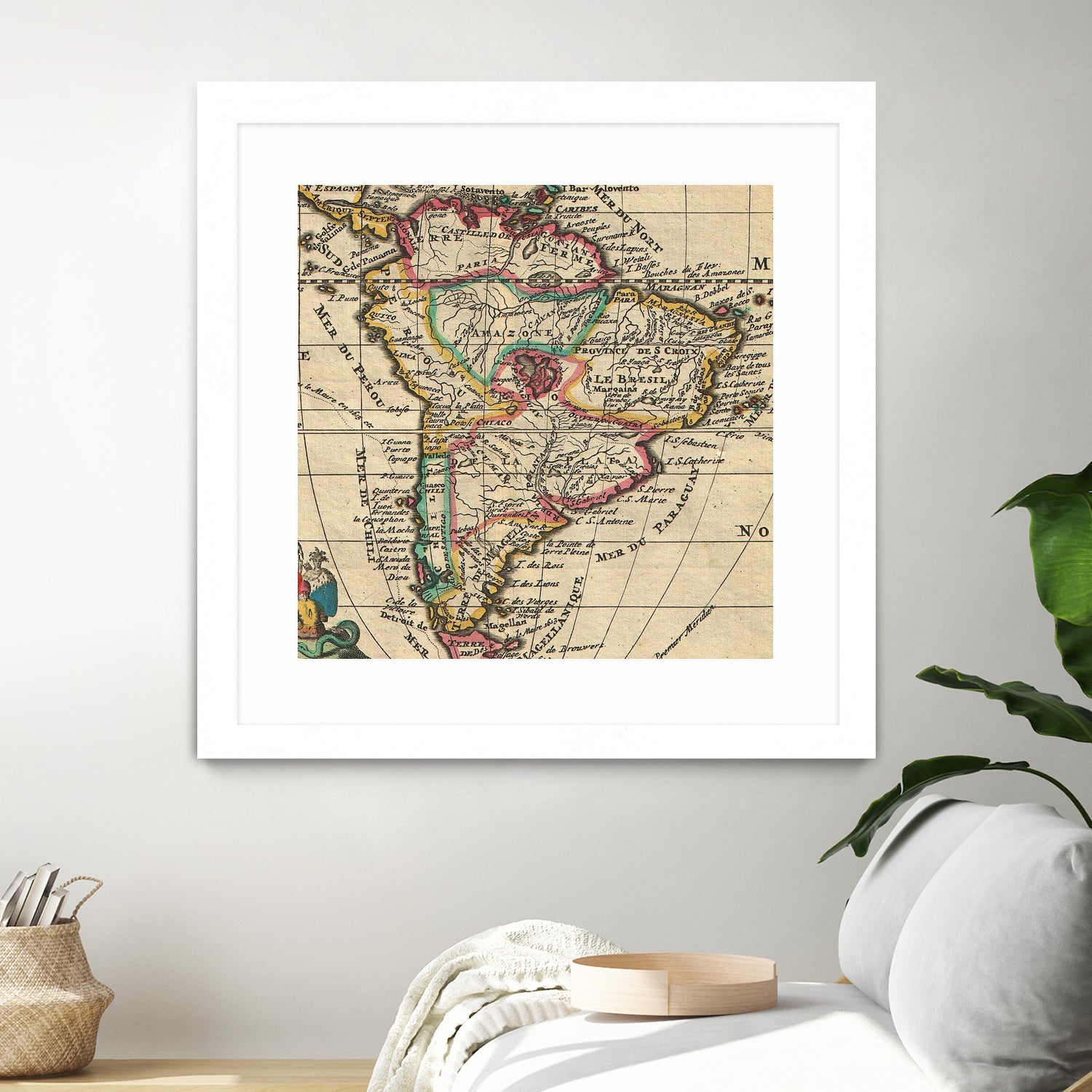 Vintage Map of South America (1747) by Adam Shaw on GIANT ART - white photo illustration