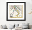 Vintage Map of Italy (1742) by Adam Shaw on GIANT ART - white photo illustration