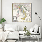 Vintage Map of Italy (1742) by Adam Shaw on GIANT ART - white photo illustration