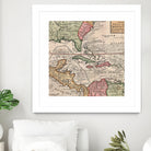 Vintage Map of The Americas (1732) by Adam Shaw on GIANT ART - white photo illustration