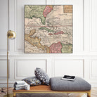 Vintage Map of The Americas (1732) by Adam Shaw on GIANT ART - white photo illustration