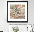 Vintage Map of The Americas (1732) by Adam Shaw on GIANT ART - white photo illustration