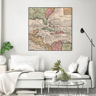 Vintage Map of The Americas (1732) by Adam Shaw on GIANT ART - white photo illustration