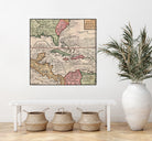 Vintage Map of The Americas (1732) by Adam Shaw on GIANT ART - white photo illustration