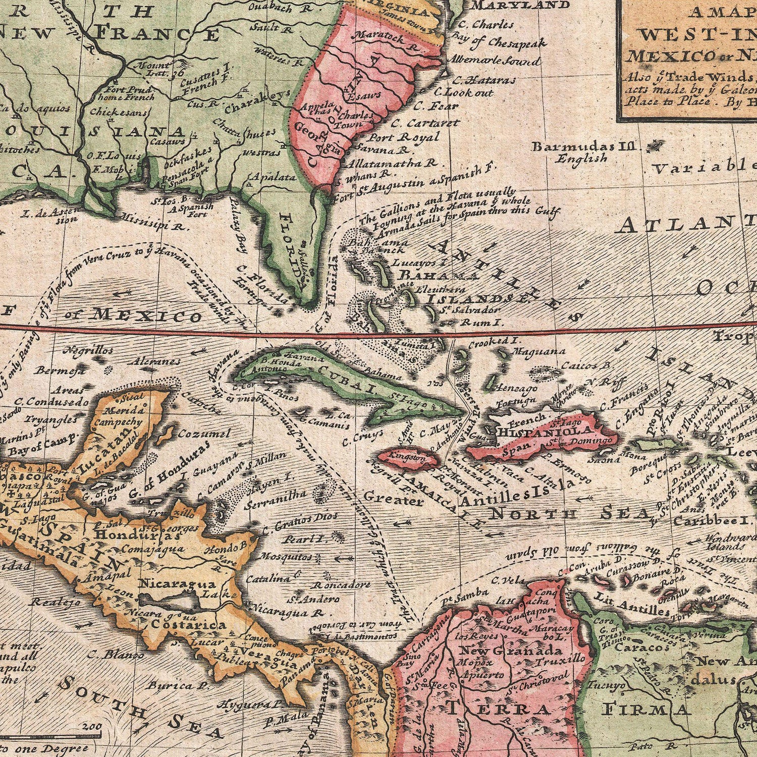 Vintage Map of The Americas (1732) by Adam Shaw on GIANT ART - white photo illustration