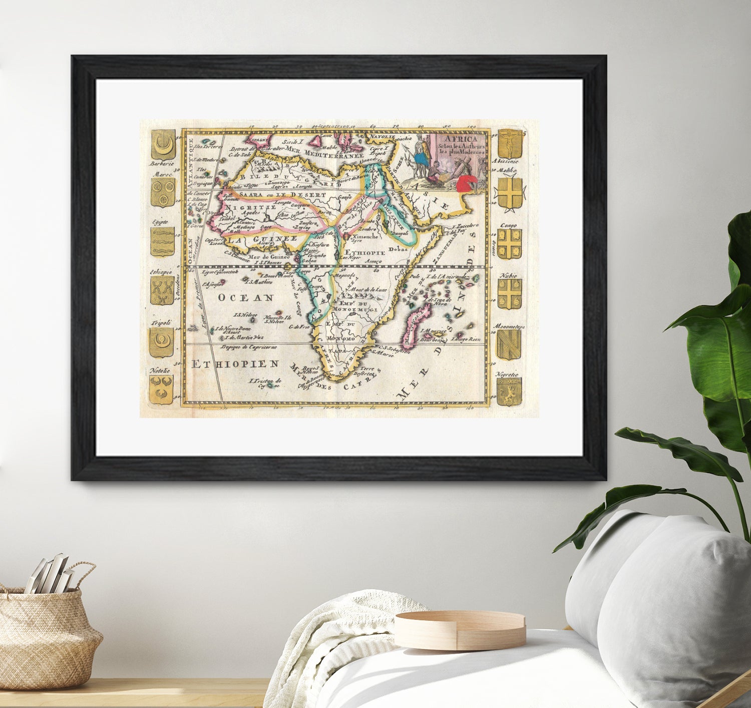 Vintage Map of Africa (1710) by Adam Shaw on GIANT ART - white photo illustration