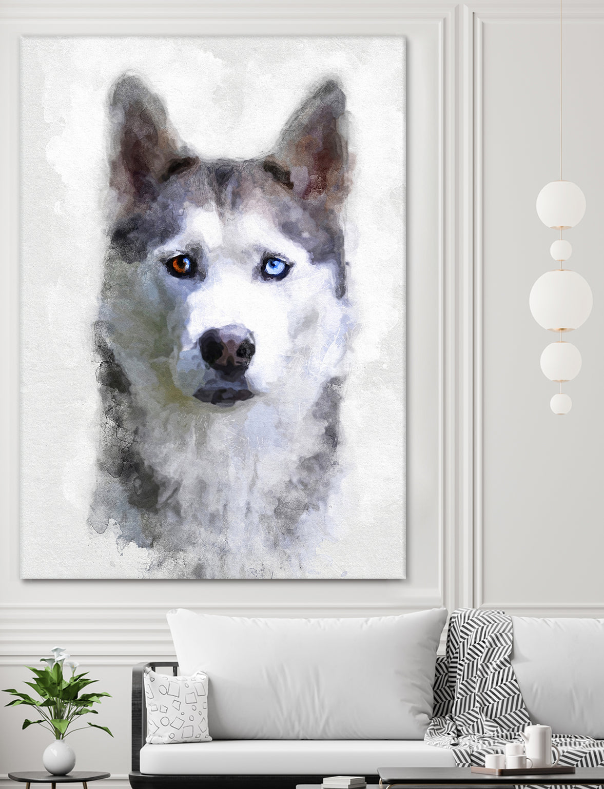 Siberian Husky by Alex Baron on GIANT ART - gray digital painting