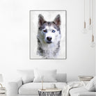 Siberian Husky by Alex Baron on GIANT ART - gray digital painting