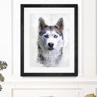 Siberian Husky by Alex Baron on GIANT ART - gray digital painting