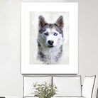 Siberian Husky by Alex Baron on GIANT ART - gray digital painting